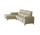 Chaiselongue con asientos deslizantes y cabezales reclinables.