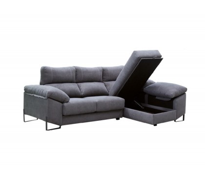 Chaiselongue reclinable deslizante y arcón